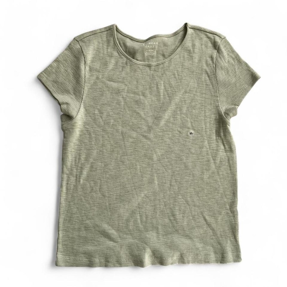 American Eagle Ribbed Short Sleeve Tee NWT XL Sage Green